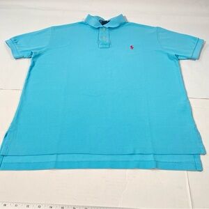 Polo Ralph Lauren turquoise men’s collared polo size M